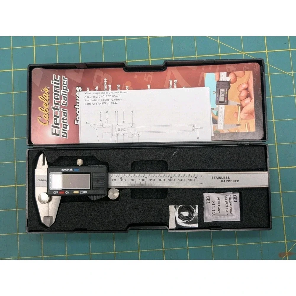Cabela's Electronic Digital Caliper Instructions Guide Included in Box 8